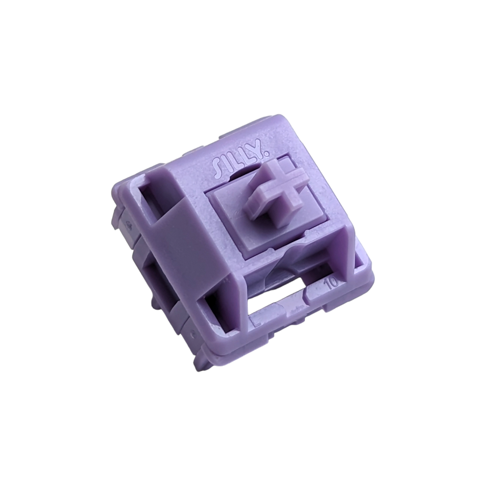 HMX Hyacinth V2U Linear Switches purple Custom mechanical keyboard hand lubed krytox sillyworks