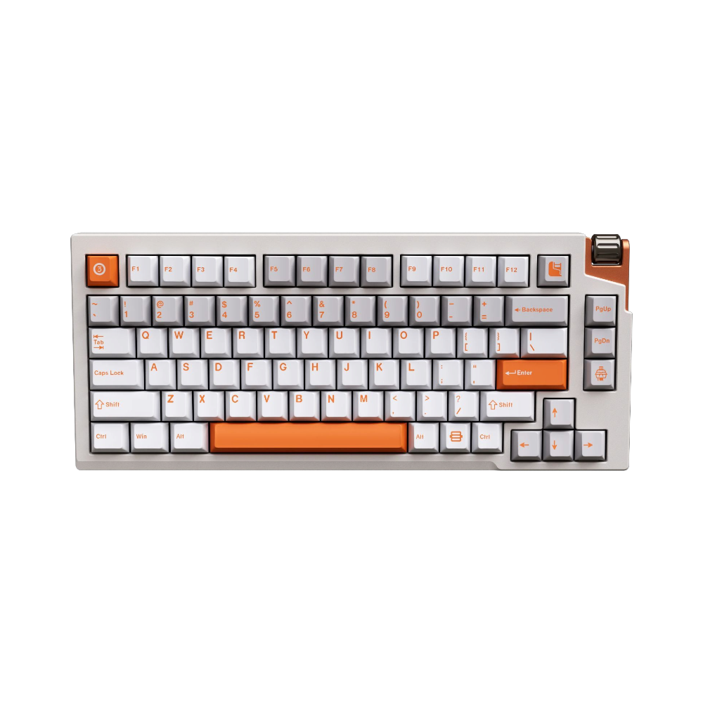 LUMINKEY Luminkey75 V2 75% Wireless Custom Mechanical Keyboard white orange us vendor