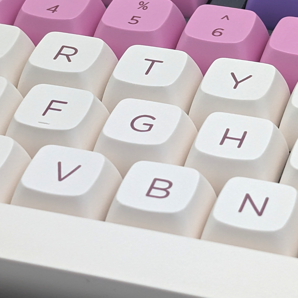 Purple and Pink Sakura PBT XDA Keycap Set ( 137pc )