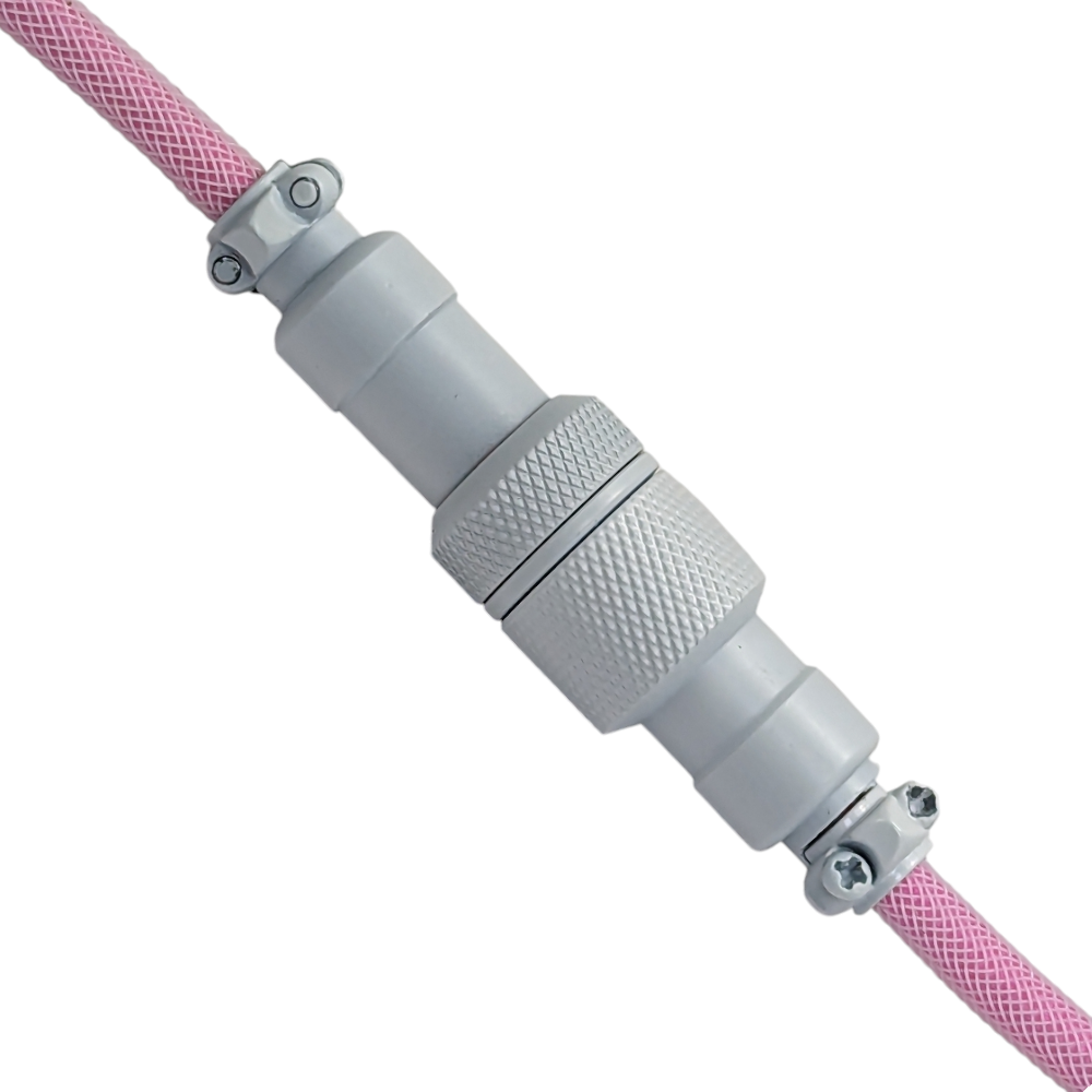 Taste the Rainbow Braided Coiled Cable for custom mechanical keyboards